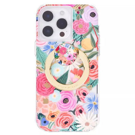 Case-Mate Magnetic Mini Grip - Porte-doigt MagSafe avec fonction de support (Garden Party Blush)