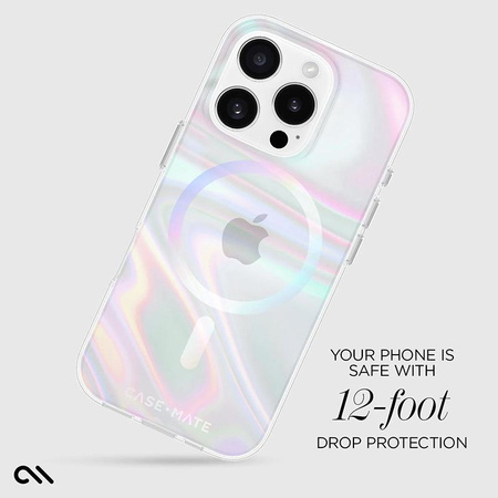 Pouzdro Case-Mate Soap Bubble MagSafe - iPhone 16 Pro (duhové)