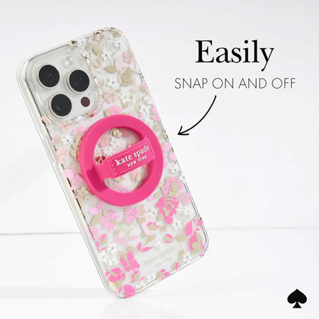 Kate Spade New York Magnetický úchyt na smyčku - MagSafe držák na prst (Pom Pom Pink)